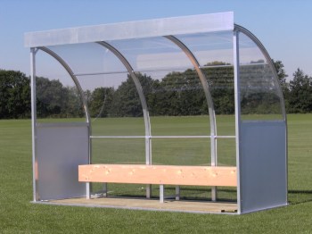 JOBASPORT® Spielerkabine Europa - Vollverschweißt,  für 6 Personen in 3,00 m Länge I Toba-Sport.Shop