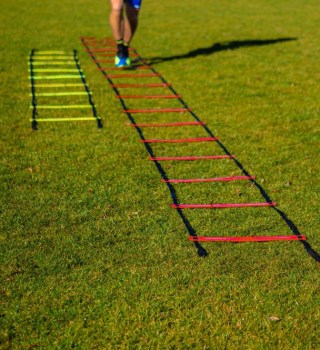 Koordinationsleiter, Länge 4,0 m, verstellbare Sprossen I TOBA-Sport.Shop