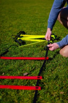 Koordinationsleiter, Länge 4,0 m, verstellbare Sprossen I TOBA-Sport.Shop