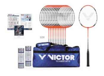 Victor Badminton Schulsport Beginner-Set, 24-teilig I Toba-Sport.Shop