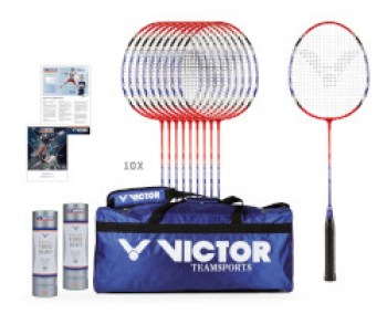 Victor Badminton Schulsport Beginner-Set, 24-teilig I Toba-Sport.Shop